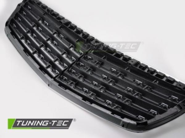 Sportgrill / Kühlergrill für Mercedes Benz S-Klasse W221 05-09 Carbonlook/chrom