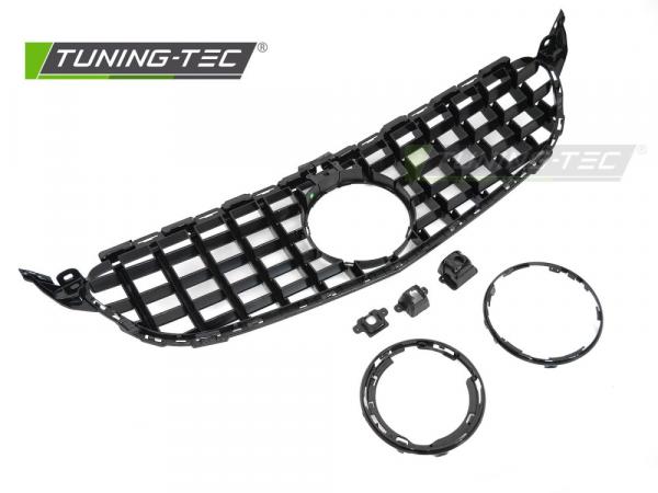 Upgrade Sportgrill / Kühlergrill passend für Mercedes Benz C-Klasse W205 / C205 / S205 14-23 Hochglanz schwarz