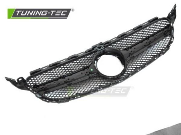 Upgrade Design Sportgrill / Kühlergrill passend für Mercedes Benz C-Klasse W205 / C205 / S205 18-23 Hochglanz schwarz