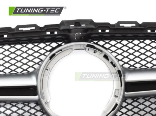 Upgrade Design Sportgrill / Kühlergrill passend für Mercedes Benz C-Klasse W205 / C205 / S205 18-23 Matt schwarz/Matt Silber