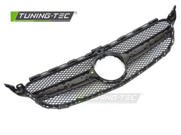 Upgrade Design Sportgrill / Kühlergrill passend für Mercedes Benz C-Klasse W205 / C205 / S205 18-23 Matt schwarz/Matt Silber