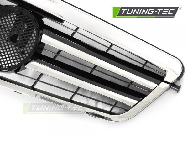 Upgrade Sportgrill / Kühlergrill passend für Mercedes Benz E-Klasse W212 / S212 09-13 Hochglanz schwarz / chrom