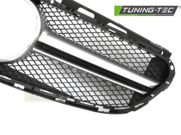 Upgrade Design Sportgrill / Kühlergrill passend für Mercedes Benz E-Klasse W212 / S212  MOPF 13-16 Matt schwarz / silber