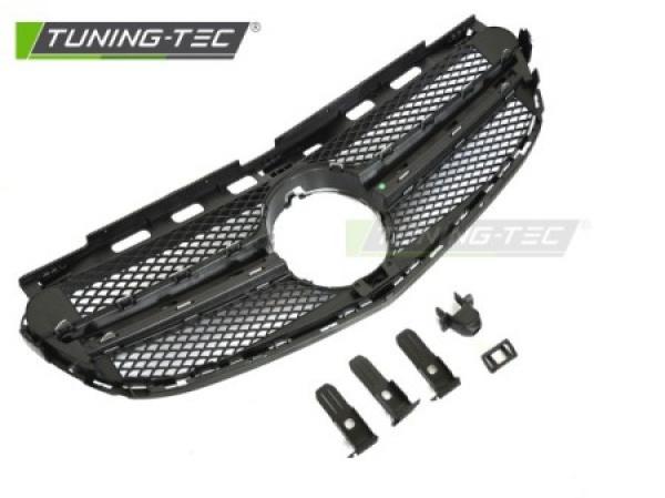 Upgrade Design Sportgrill / Kühlergrill passend für Mercedes Benz E-Klasse W212 / S212  MOPF 13-16 Matt schwarz / silber