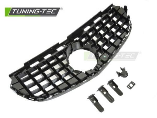 Upgrade Design Sportgrill / Kühlergrill passend für Mercedes Benz E-Klasse W212 / S212  MOPF 13-16 Matt schwarz / silber