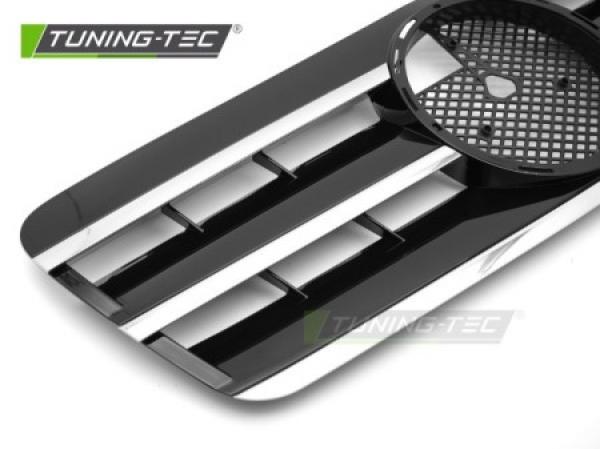 Upgrade Design Sportgrill / Kühlergrill passend für Mercedes Benz CLK W208 96-02 Hochglanz schwarz/chrom