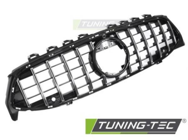 Upgrade Design Sportgrill / Kühlergrill passend für Mercedes Benz CLA W118 / C118 19-23 Hochglanz schwarz / chrom