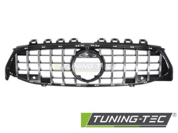 Upgrade Design Sportgrill / Kühlergrill passend für Mercedes Benz CLA W118 / C118 19-23 Hochglanz schwarz / chrom