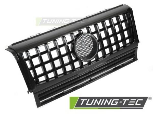 Upgrade Design Sportgrill / Kühlergrill passend für Mercedes Benz G-Klasse W463 90-12 Hochglanz schwarz