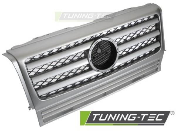 Upgrade Design Sportgrill / Kühlergrill passend für Mercedes Benz G-Klasse W463 90-12 Silber/chrom