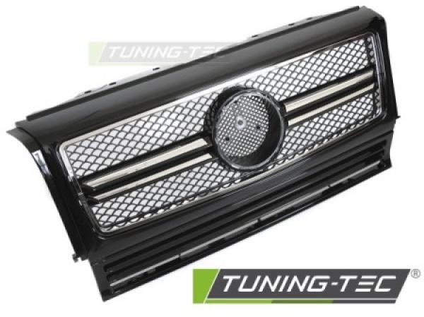 Upgrade Design Sportgrill / Kühlergrill passend für Mercedes Benz G-Klasse W463 90-12 Hochglanz schwarz/chrom