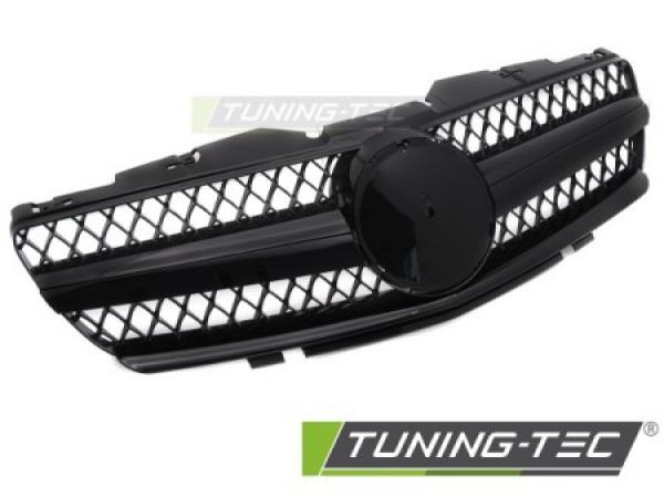 Upgrade Design Sportgrill / Kühlergrill passend für Mercedes Benz SL R230 01-06 Hochglanz schwarz