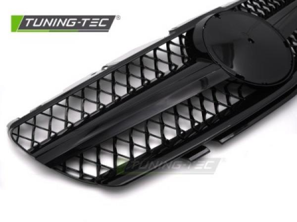 Upgrade Design Sportgrill / Kühlergrill passend für Mercedes Benz SL R230 01-06 Hochglanz schwarz