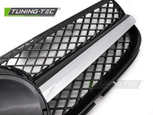 Upgrade Design Sportgrill / Kühlergrill passend für Mercedes Benz SL R230 Facelift 06-11 Hochglanz schwarz/chrom