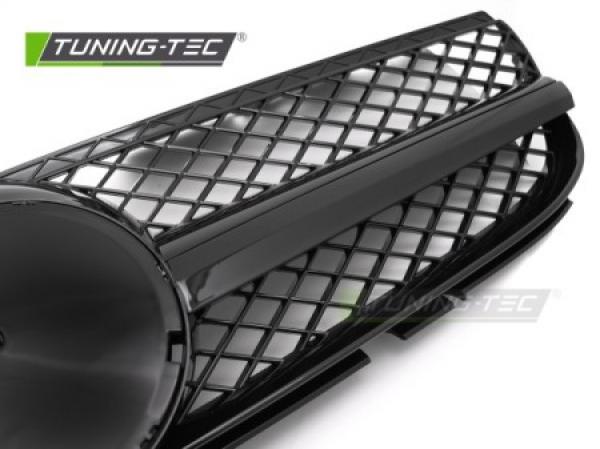 Upgrade Design Sportgrill / Kühlergrill passend für Mercedes Benz SL R230 Facelift 06-11 Hochglanz schwarz