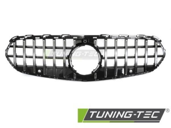Upgrade Sportgrill / Kühlergrill passend für Mercedes Benz C-Klasse W206 / S206 21+ Hochglanz schwarz/chrom