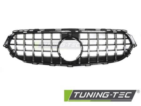 Upgrade Design Sportgrill / Kühlergrill passend für Mercedes Benz E-Klasse W213 / S213 Facelift (Mopf) 20-23 Hochglanz schwarz/chrom