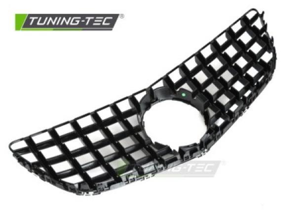 Upgrade Design Sportgrill / Kühlergrill passend für Mercedes Benz E-Klasse Coupe / Cabrio C207 / A207 Facelift 13-17 Hochglanz schwarz/chrom