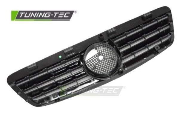 Upgrade Design Sportgrill / Kühlergrill passend für Mercedes Benz S-Klasse W220 98-02 Hochglanz schwarz /chrom