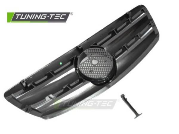 Upgrade Design Sportgrill / Kühlergrill passend für Mercedes Benz S-Klasse W220 Facelift (Mopf) 02-05 Hochglanz-schwarz