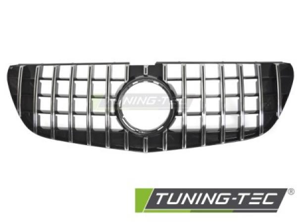 Upgrade Design Sportgrill / Kühlergrill passend für Mercedes Benz V-Klasse / Vito W447 14-19 Hochglanz-schwarz / chrom