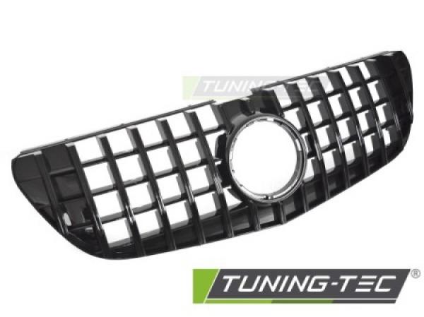 Upgrade Design Sportgrill / Kühlergrill passend für Mercedes Benz V-Klasse / Vito W447 14-19 Hochglanz-schwarz / chrom