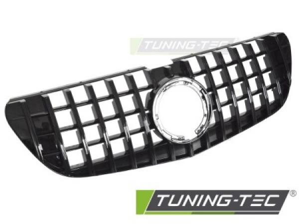 Upgrade Design Sportgrill / Kühlergrill passend für Mercedes Benz V-Klasse / Vito W447 Facelift (Mopf) 20-23 Hochglanz-schwarz / chrom