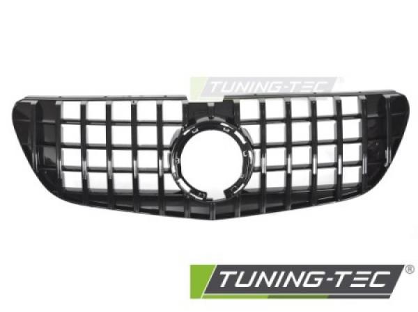 Upgrade Design Sportgrill / Kühlergrill passend für Mercedes Benz V-Klasse / Vito W447 Facelift (Mopf) 20-23 Hochglanz-schwarz / chrom