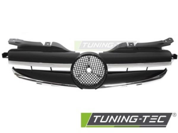Upgrade Sportgrill / Kühlergrill passend für Mercedes Benz SLK R170 96-04 Hochglanz schwarz /chrom