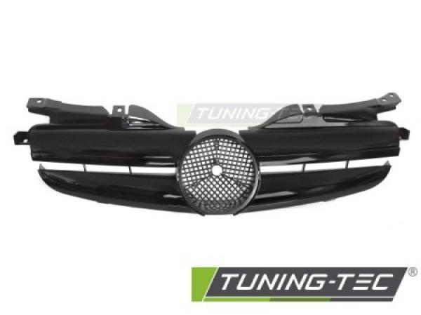 Upgrade Sportgrill / Kühlergrill passend für Mercedes Benz SLK R170 96-04 Hochglanz schwarz