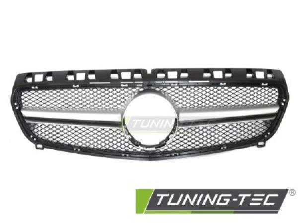 Upgrade Design Sportgrill / Kühlergrill passend für Mercedes Benz A-Klasse W176 12-15 Hochglanz schwarz/silber