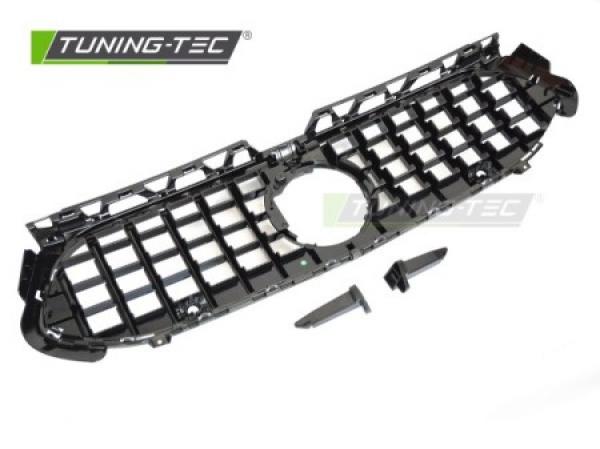Upgrade Sportgrill / Kühlergrill passend für Mercedes Benz A-Klasse W177 Facelift (Mopf) 22+ Hochglanz schwarz/chrom
