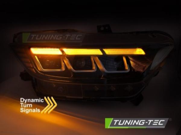 VOLL LED Upgrade Design Tagfahrlicht Scheinwerfer Set passend für Ford Mustang 14-17 schwarz mit dyn. Blinker & Willkommensfunktion