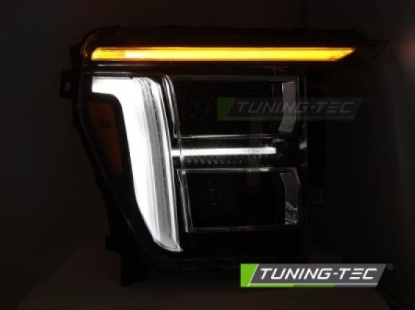 VOLL LED Tagfahrlicht Design Scheinwerfer Set für Ford F150 MK14 20-23 schwarz mit dyn. Blinker