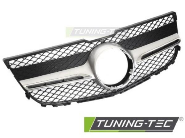 Upgrade Sportgrill / Kühlergrill passend für Mercedes Benz GLK (X204) 13-15 Hochglanz schwarz/silber