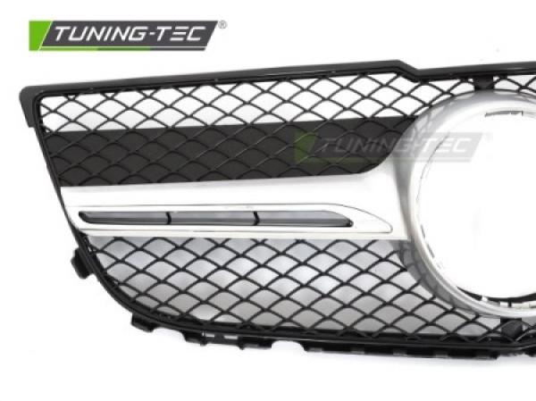 Upgrade Sportgrill / Kühlergrill passend für Mercedes Benz GLK (X204) 13-15 Hochglanz schwarz/silber