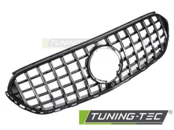 Upgrade Sportgrill / Kühlergrill passend für Mercedes Benz GLC (C253 / X253) 19-22 Hochglanz schwarz/chrom