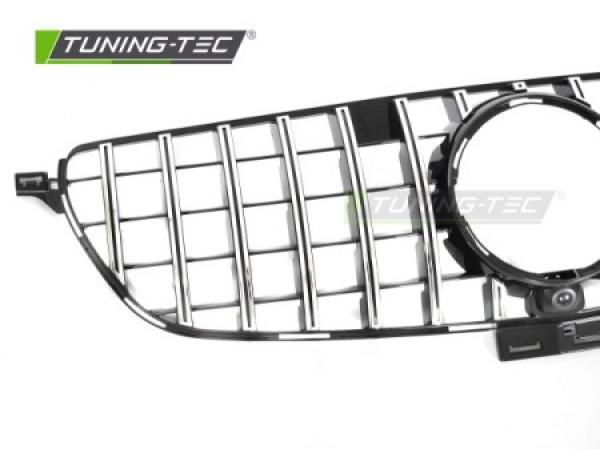 Upgrade Sportgrill / Kühlergrill passend für Mercedes Benz ML W166 Facelift (Mopf) 15-19 Hochglanz schwarz/Chrom
