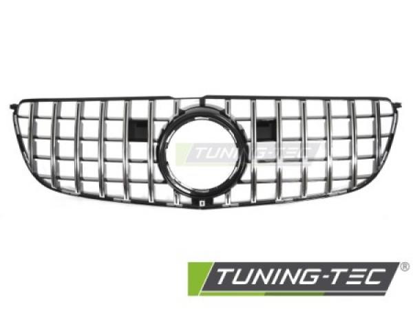 Upgrade Sportgrill / Kühlergrill passend für Mercedes Benz GLS (X166) 15-19 Hochglanz schwarz/chrom