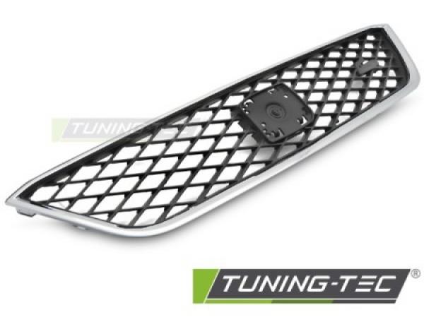 Upgrade Sportgrill / Kühlergrill für Seat Ibiza 6J 12-17 silber / schwarz in Wabengitter Design