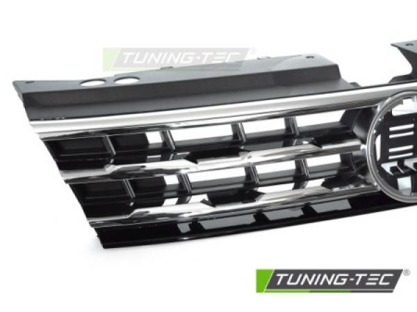 Upgrade Sportgrill / Kühlergrill für Volkswagen Tiguan II 15-20 Hochglanz-schwarz/chrom