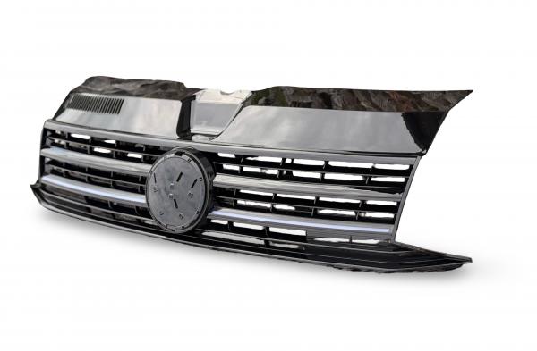 LumiFire Upgrade LED Kühlergrill Sportgrill passend für VW T6 15-19 Hochglanz-schwarz