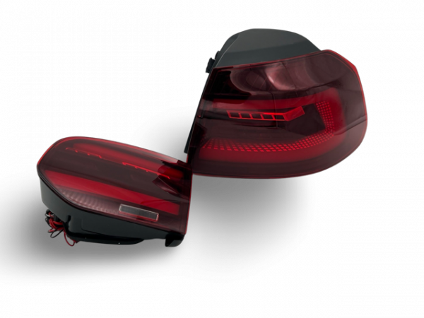 VOLL LED Upgrade Design Rückleuchten für VW Golf 6 (VI) 08-12 kirschrot