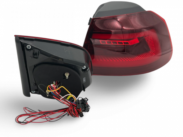 VOLL LED Upgrade Design Rückleuchten für VW Golf 6 (VI) 08-12 kirschrot