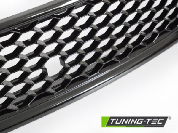 Upgrade Design Sportkühlergrill für Audi A4 B6 (8E) 00-04 hochglanz schwarz in Wabendesign