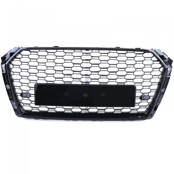 Upgrade Design Kühlergrill Wabengrill Schwarz Hochglanz für Audi A4 B9 ab 2015-2019 kein RS4
