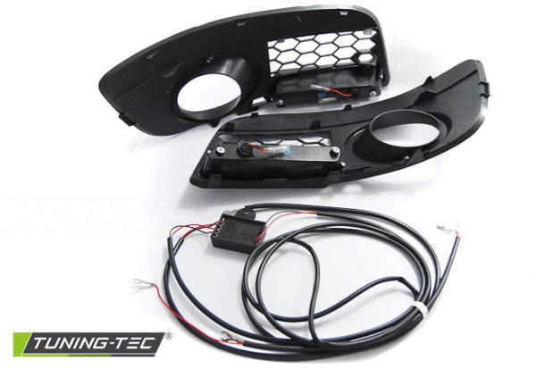 Upgrade LED Tagfahrlicht-Nebelscheinwerfer Blende für VW Golf V 03-09 schwarz