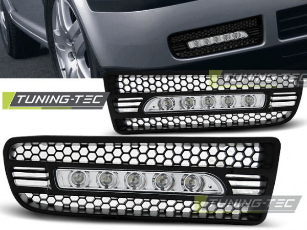 Upgrade LED Tagfahrlicht-Nebelscheinwerfer Blende für VW Golf IV 97-06 schwarz