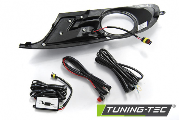 Upgrade LED Tagfahrlicht-Nebelscheinwerfer Blende für VW Golf VI 08-13 schwarz