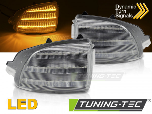 Upgrade LED Seitenspiegel Blinker Set für Volvo XC70 III und XC90 Facelift 06-14 weiß dynamisch